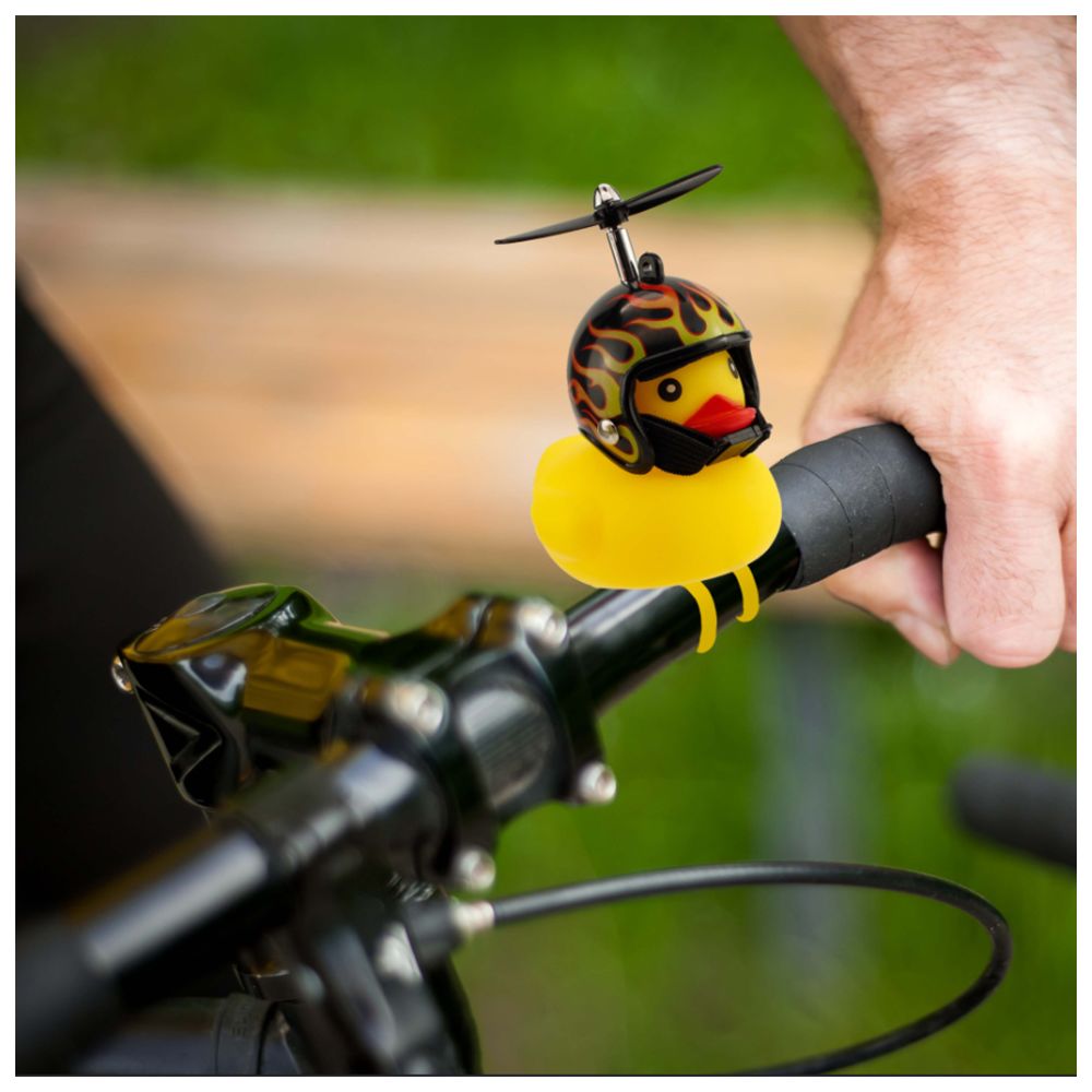 Fahrrad-Quietschentchen mit Helm