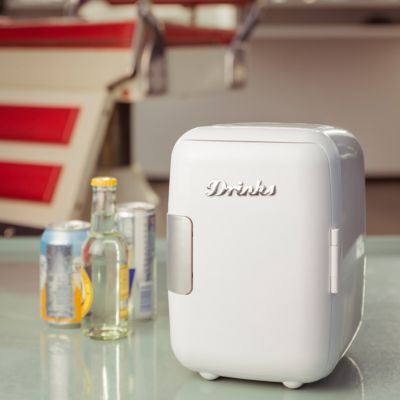 Mini Retro Kühlschrank - Weiß