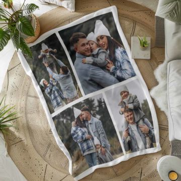 Personalisierbare Decke mit Fotocollage