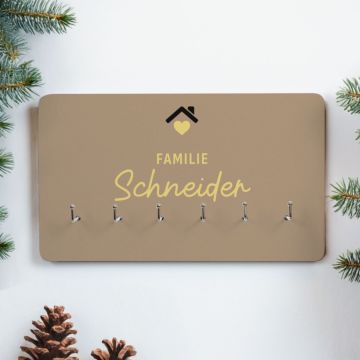 Personalisierbare Schlüsselbrett mit Text und Symbol