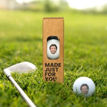 Personalisierbare Golfbälle 3er Set mit Gesicht