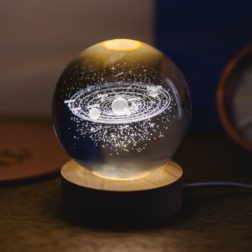Planeten 3D-Kristallkugel