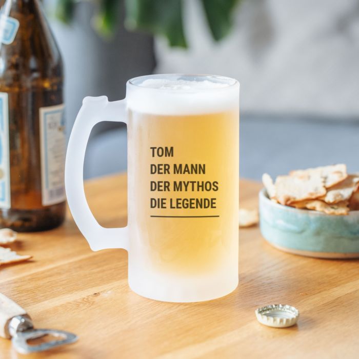 Personalisierbarer Bierkrug mit Namen Personalisierbarer Bierkrug mit Namen
