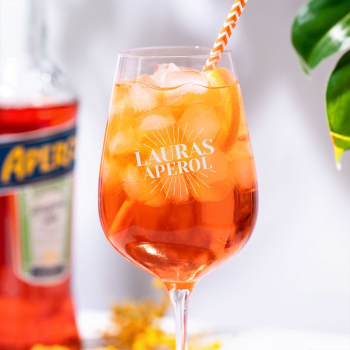Personalisierbares Aperol Spritz Glas mit Name Personalisierbares Aperol Spritz Glas mit Name