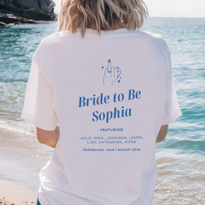 Personalisierbares Braut T-Shirt mit Symbol und Text Personalisierbares Braut T-Shirt mit Symbol und Text