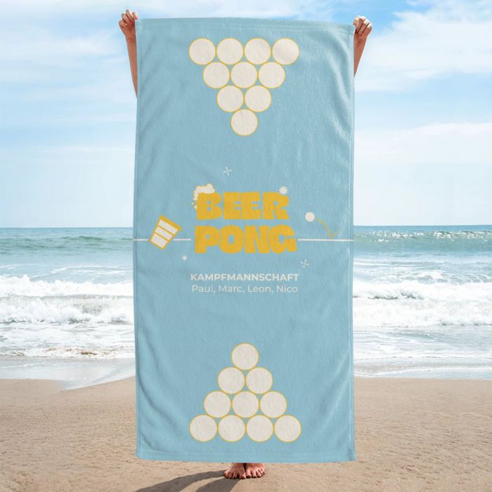 Personalisierbares Bierpong Handtuch
