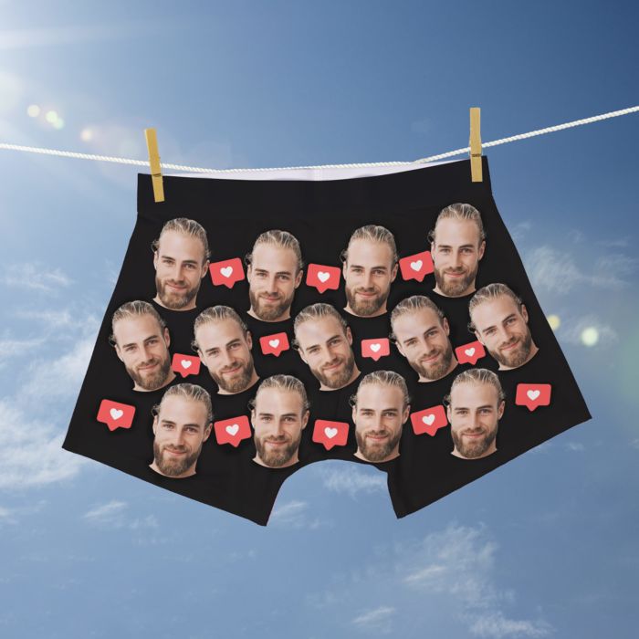 Boxershorts mit Gesicht und Hintergründen Boxershorts mit Gesicht und Hintergründen