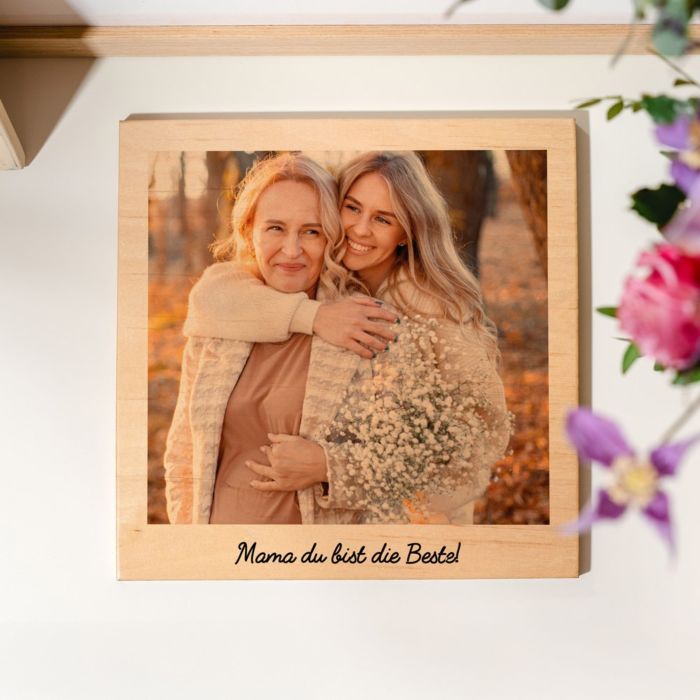 Personalisierbares Holzbild im Polaroid-Look Personalisierbares Holzbild im Polaroid-Look