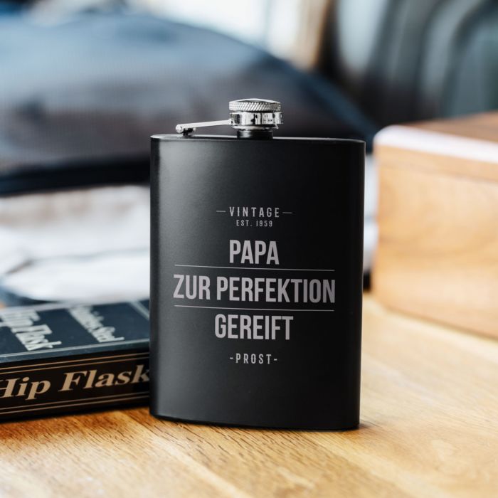 Personalisierbarer Flachmann Vintage Personalisierbarer Flachmann Vintage