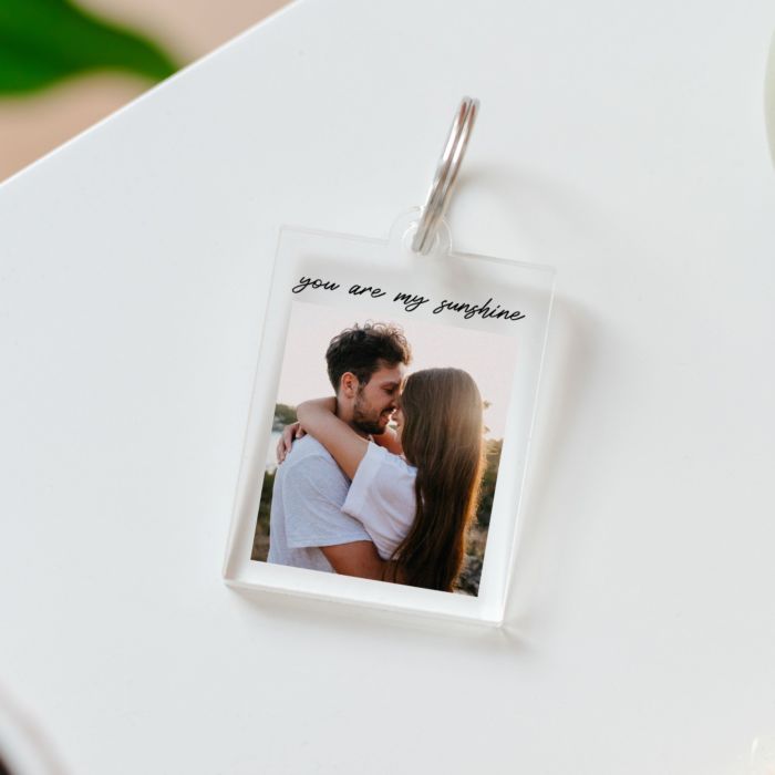Personalisierbarer Acryl Schlüsselanhänger mit Foto und Text Personalisierbarer Acryl Schlüsselanhänger mit Foto und Text