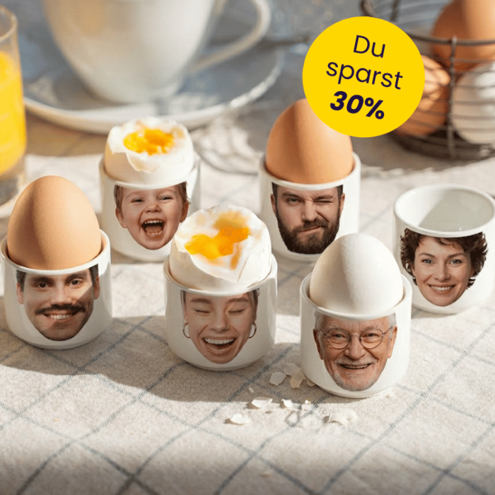 Geschenkset 6er Set Eierbecher mit Gesicht Geschenkset 6er Set Eierbecher mit Gesicht