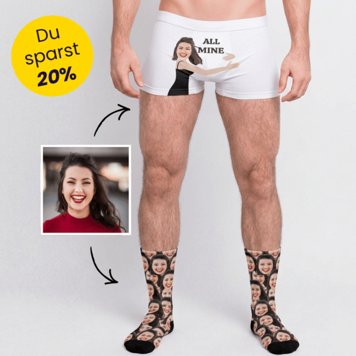 Geschenkset Socken und Boxershorts mit Gesicht