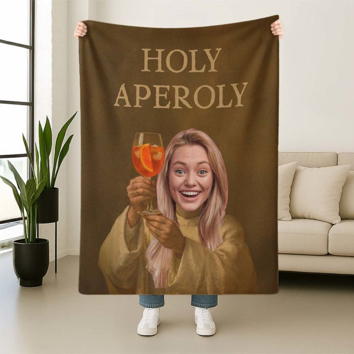 Personalisierbare Aperol Decke mit Gesicht