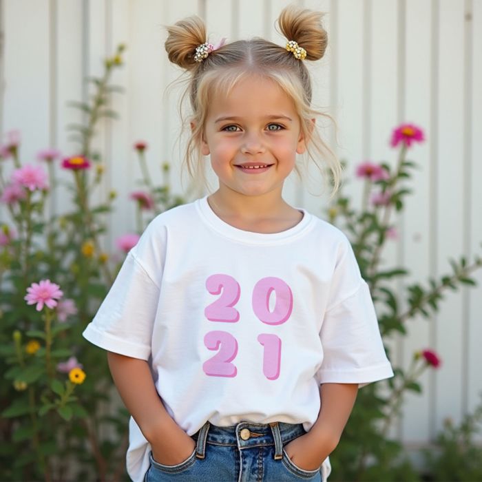 Personalisierbares Kinder T-Shirt Jahreszahl Personalisierbares Kinder T-Shirt Jahreszahl