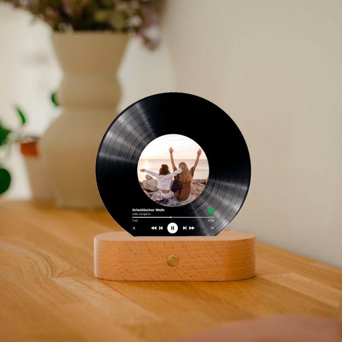 Personalisierbare LED-Lampe Schallplatte Personalisierbare LED-Lampe Schallplatte
