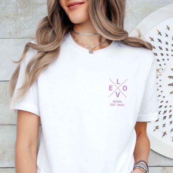 Personalisierbares T-Shirt mit Namen und Jahreszahl