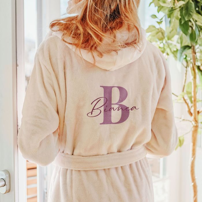 Personalisierbarer Bademantel mit Monogramm und Name Personalisierbarer Bademantel mit Monogramm und Name