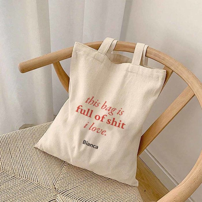 Personalisierbarer Jutebeutel mit Spruch Personalisierbarer Jutebeutel mit Spruch
