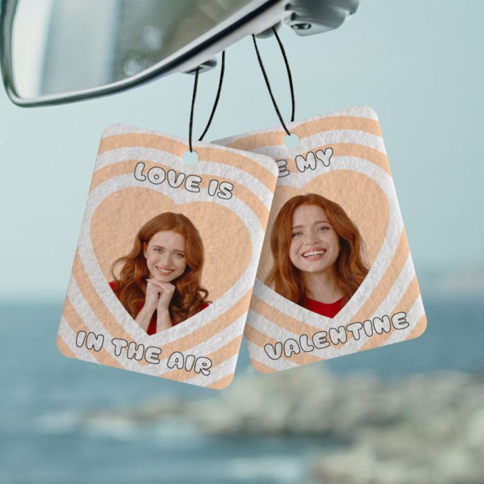 Personalisierbarer Retro Duftbaum 2er Set mit Gesicht und Text