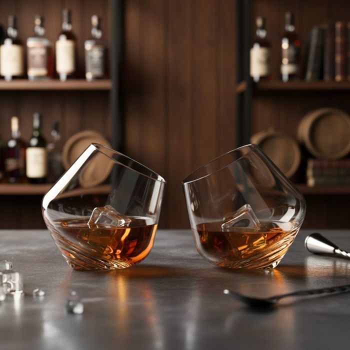 Rollende Whiskey Gläser 2er-Set