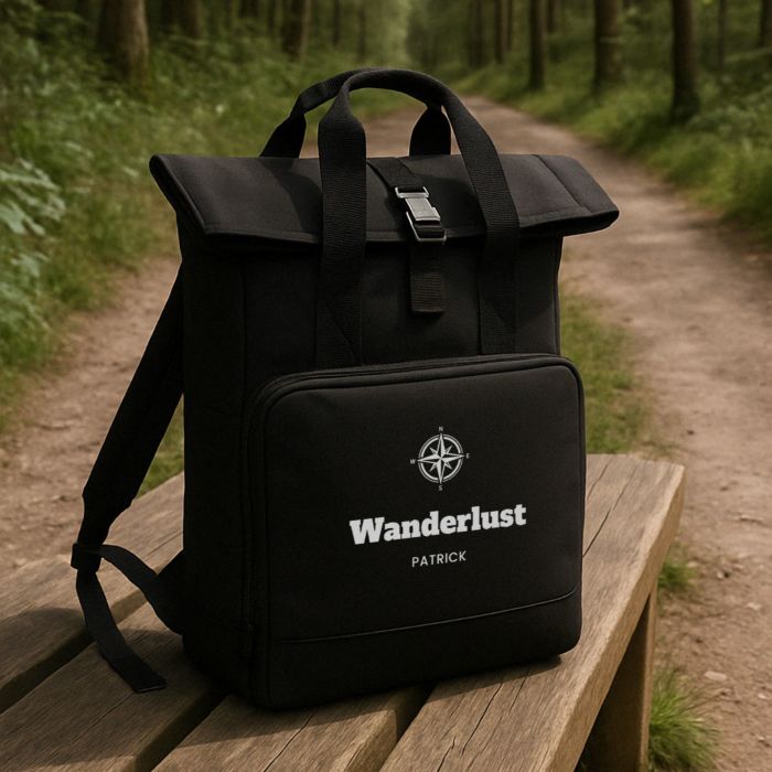 Personalisierbarer Rucksack mit Symbol und Text Personalisierbarer Rucksack mit Symbol und Text