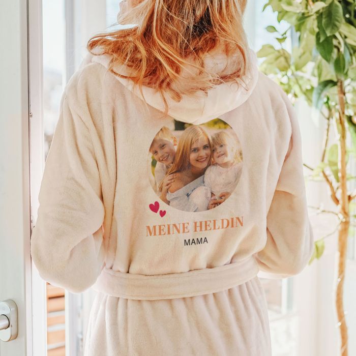 Personalisierbarer Bademantel mit Foto und Namen Personalisierbarer Bademantel mit Foto und Namen