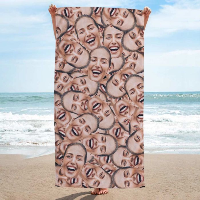 Personalisierbares Handtuch mit Gesicht Personalisierbares Handtuch mit Gesicht