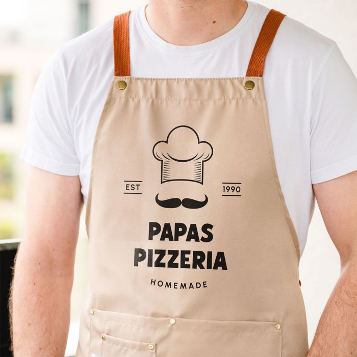 Personalisierbare Schürze Grillmeister mit Text